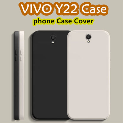 For VIVO Y22 Cover Drop and wear resistant Silicone Full Case Classic Simple Solid Color Phone Case Cover