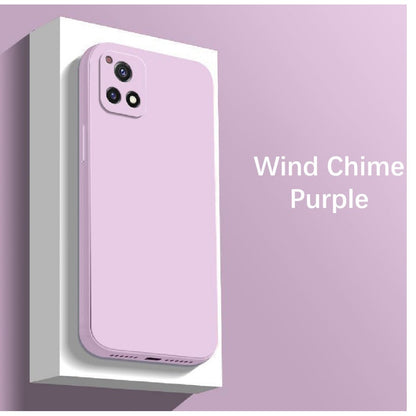 For VIVO Y54S Cover Drop and wear resistant Silicone Full Case Classic Simple Solid Color Phone Case Cover