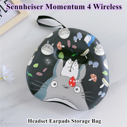For Sennheiser Momentum 4 Wireless Headphone Case Cartoon Creative Patterns Headset Earpads Storage Bag Casing Box