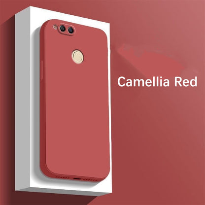 For Honor 7X Cover Drop and wear resistant Silicone Full Case Classic Simple Solid Color Phone Case Cover