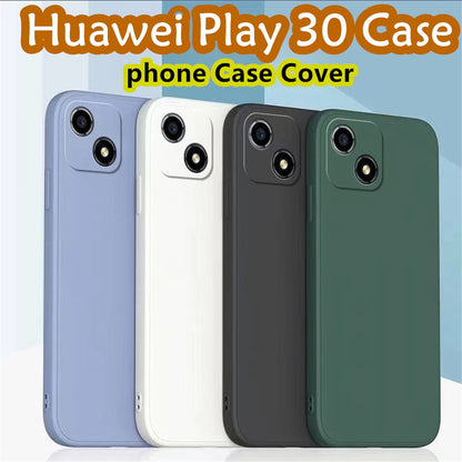 For Huawei Play 30 Cover Drop and wear resistant Silicone Full Case Classic Simple Solid Color Phone Case Cover