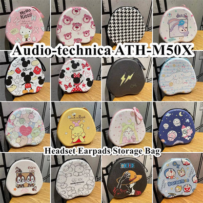 For Audio-technica ATH-M50X Headphone Case Cartoon Creative Patterns Headset Earpads Storage Bag Casing Box