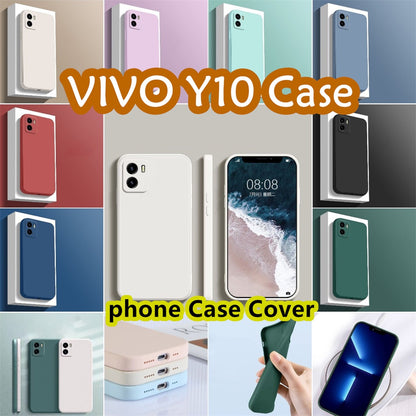 For VIVO Y10 Cover Drop and wear resistant Silicone Full Case Classic Simple Solid Color Phone Case Cover