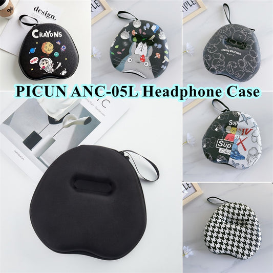 For PICUN ANC-05L Headphone Case Cartoon Creative Patterns Headset Earpads Storage Bag Casing Box