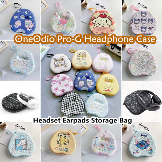 For OneOdio Pro-G Headphone Case Cartoon Creative Patterns Headset Earpads Storage Bag Casing Box