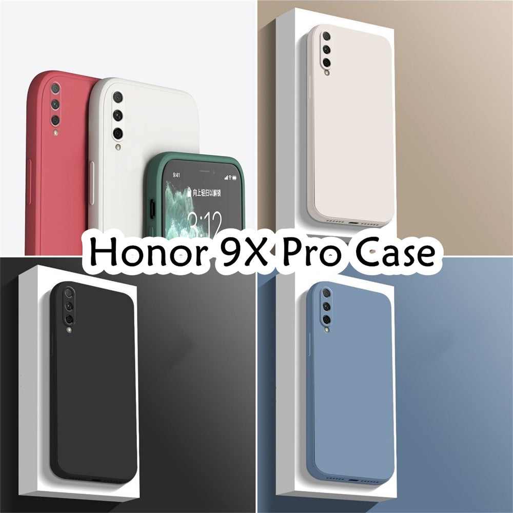 For Honor 9X Pro Cover Drop and wear resistant Silicone Full Case Classic Simple Solid Color Phone Case Cover