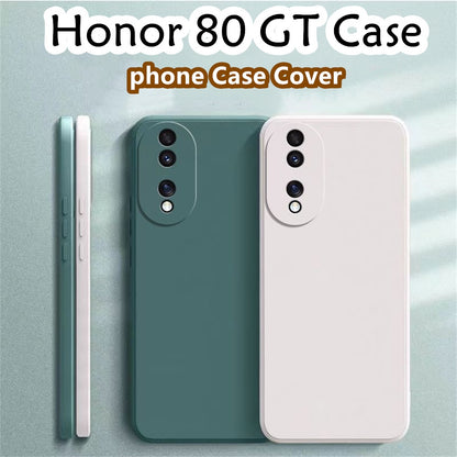 For Honor 80 GT Cover Drop and wear resistant Silicone Full Case Classic Simple Solid Color Phone Case Cover