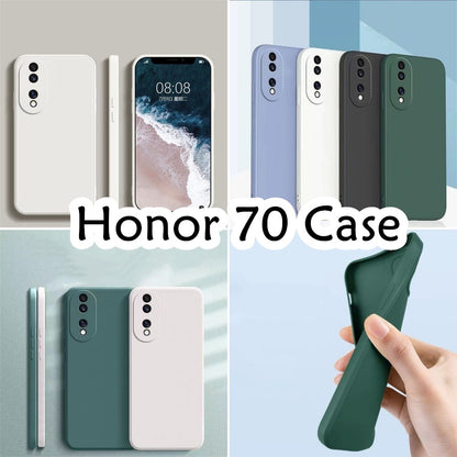 For Honor 70 Cover Drop and wear resistant Silicone Full Case Classic Simple Solid Color Phone Case Cover