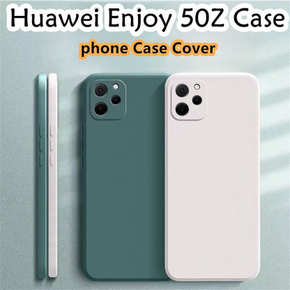 For Huawei Enjoy 50Z Cover Drop and wear resistant Silicone Full Case Classic Simple Solid Color Phone Case Cover