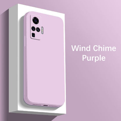 For VIVO X50 Pro Cover Drop and wear resistant Silicone Full Case Classic Simple Solid Color Phone Case Cover
