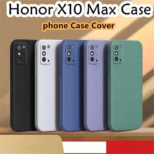 For Honor X10 Max Cover Drop and wear resistant Silicone Full Case Classic Simple Solid Color Phone Case Cover