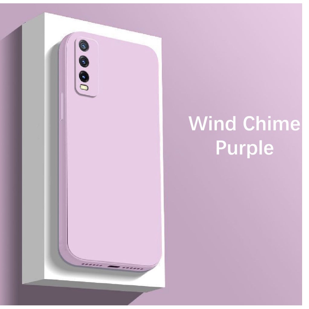 For VIVO Y30 Cover Drop and wear resistant Silicone Full Case Classic Simple Solid Color Phone Case Cover
