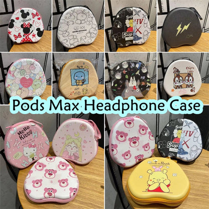 For Pods Max Headphone Case Cartoon Creative Patterns Headset Earpads Storage Bag Casing Box