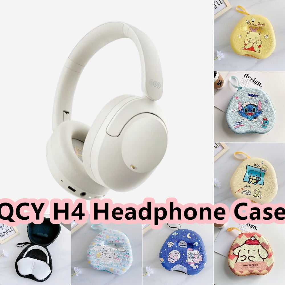 For QCY H4 Headphone Case Cartoon Creative Patterns Headset Earpads Storage Bag Casing Box