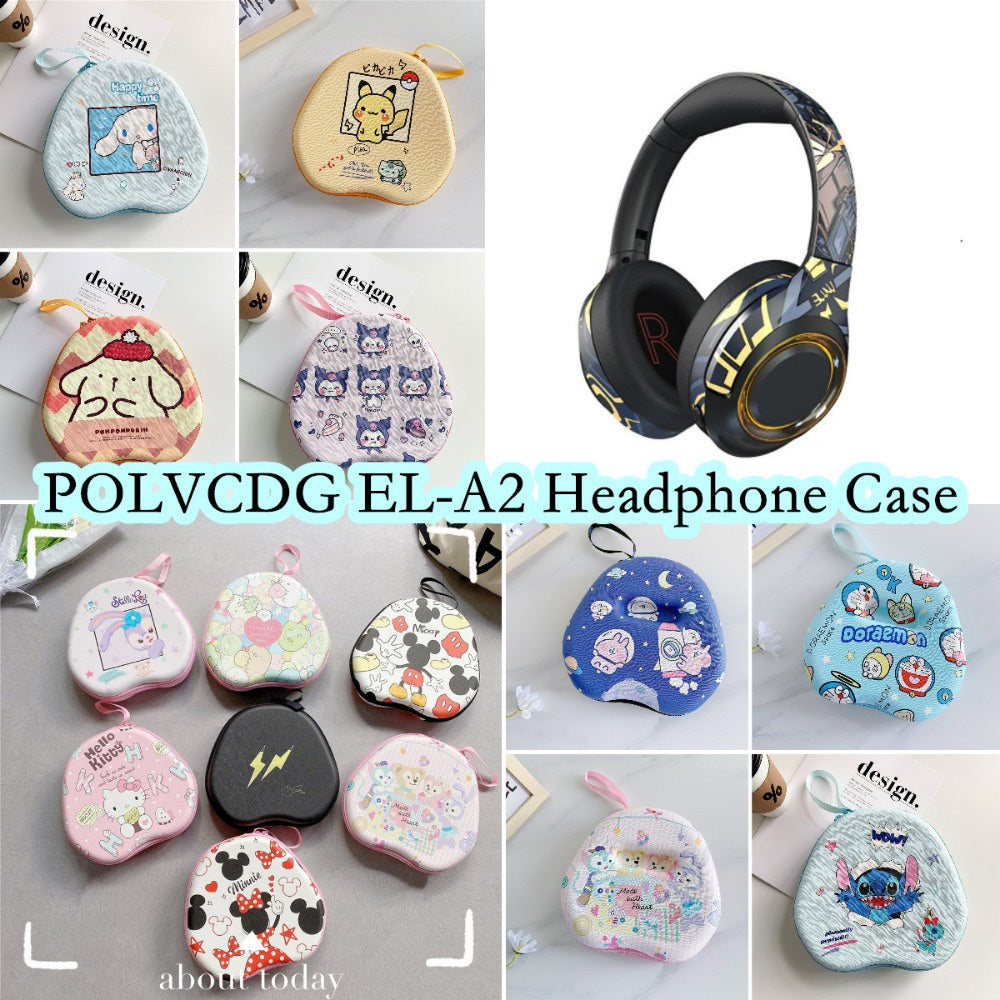 For POLVCDG EL-A2 Headphone Case Cartoon Creative Patterns Headset Earpads Storage Bag Casing Box