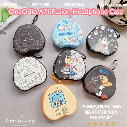 For OneOdio A71 Fusion Headphone Case Cartoon Creative Patterns Headset Earpads Storage Bag Casing Box
