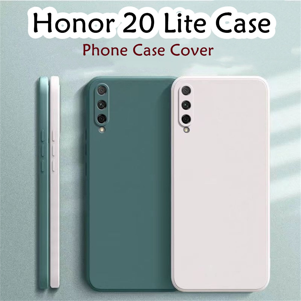 For Honor 20 Lite Cover Drop and wear resistant Silicone Full Case Classic Simple Solid Color Phone Case Cover
