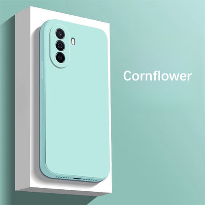 For Huawei Nova Y70 Cover Drop and wear resistant Silicone Full Case Classic Simple Solid Color Phone Case Cover