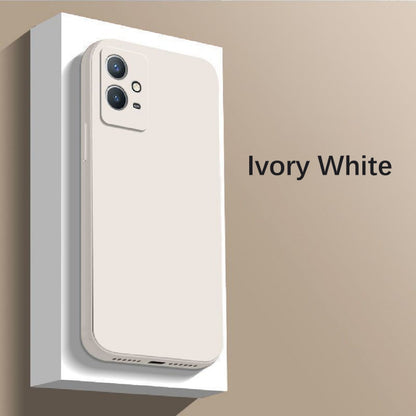 For VIVO Y33S Cover Drop and wear resistant Silicone Full Case Classic Simple Solid Color Phone Case Cover