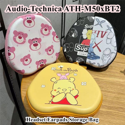 For Audio-Technica ATH-M50xBT2 Headphone Case Cartoon Creative Patterns Headset Earpads Storage Bag Casing Box