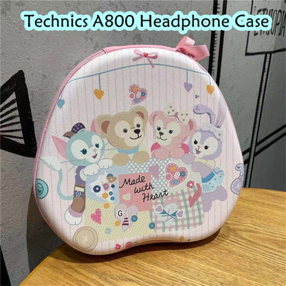 For Technics A800 Headphone Case Cartoon Creative Patterns Headset Earpads Storage Bag Casing Box