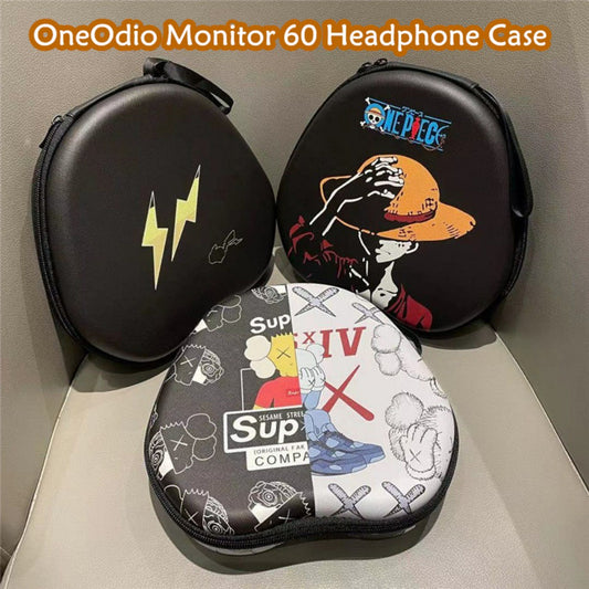 For OneOdio Monitor 60 Headphone Case Cartoon Creative Patterns Headset Earpads Storage Bag Casing Box