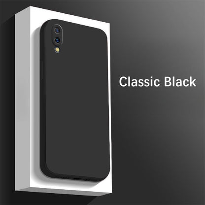 For Huawei Y7 Pro 2019 Cover Drop and wear resistant Silicone Full Case Classic Simple Solid Color Phone Case Cover