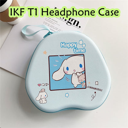 For IKF T1 Headphone Case Cartoon Creative Patterns Headset Earpads Storage Bag Casing Box