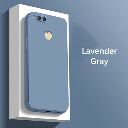 For Honor 7X Cover Drop and wear resistant Silicone Full Case Classic Simple Solid Color Phone Case Cover