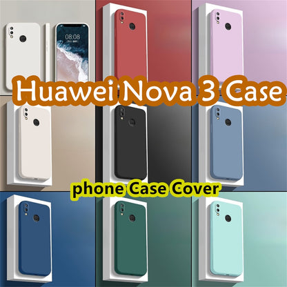 For Huawei Nova 3 Cover Drop and wear resistant Silicone Full Case Classic Simple Solid Color Phone Case Cover