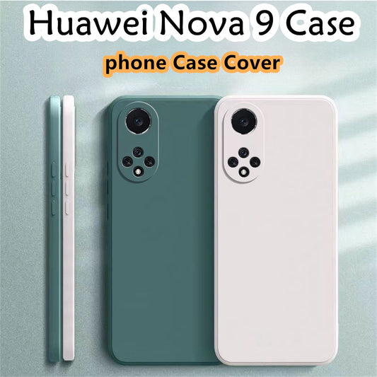 For Huawei Nova 9 Pro Cover Drop and wear resistant Silicone Full Case Classic Simple Solid Color Phone Case Cover