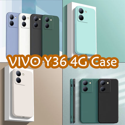 For VIVO Y36 4G Cover Drop and wear resistant Silicone Full Case Classic Simple Solid Color Phone Case Cover