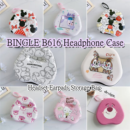 For BINGLE B616 Headphone Case Cartoon Creative Patterns Headset Earpads Storage Bag Casing Box