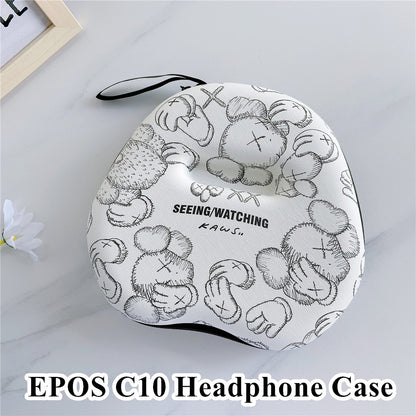 For EPOS C10 Headphone Case Cartoon Creative Patterns Headset Earpads Storage Bag Casing Box