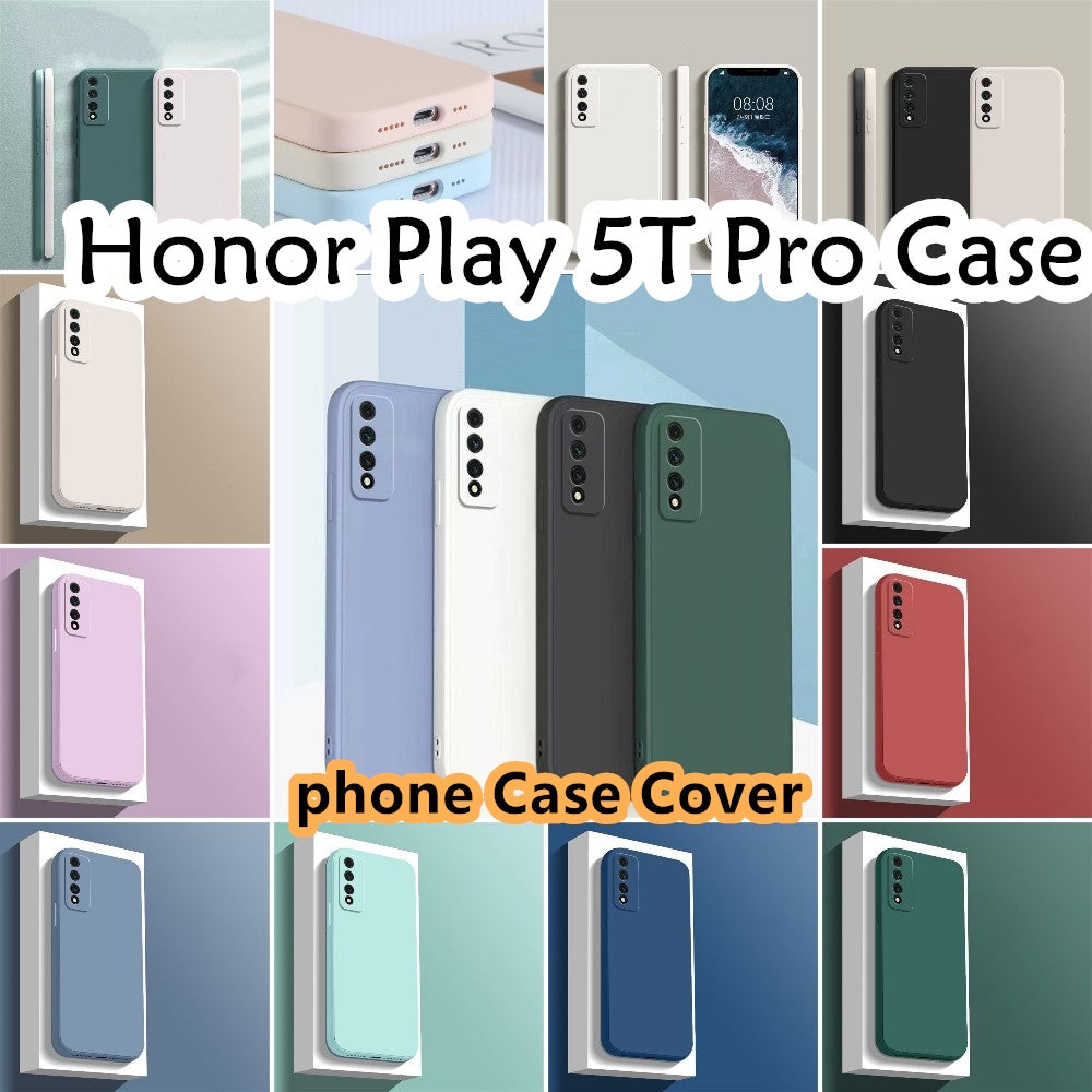 For Honor 5T Pro Cover Drop and wear resistant Silicone Full Case Classic Simple Solid Color Phone Case Cover