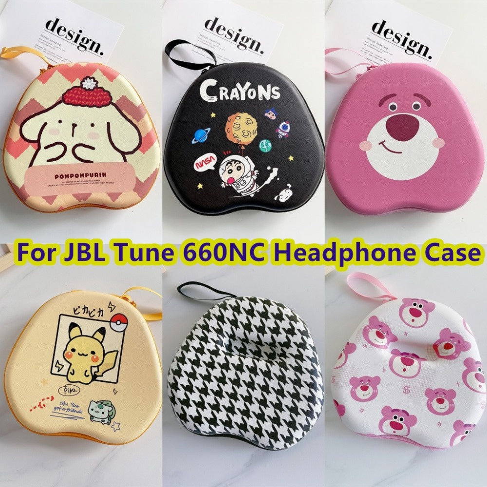 For JBL TUNE 660NC Headphone Case Cartoon Creative Patterns Headset Earpads Storage Bag Casing Box