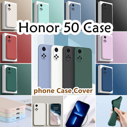 For Honor 50 Cover Drop and wear resistant Silicone Full Case Classic Simple Solid Color Phone Case Cover