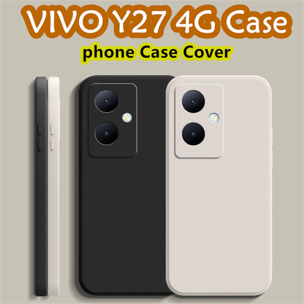 For VIVO Y27 4G Cover Drop and wear resistant Silicone Full Case Classic Simple Solid Color Phone Case Cover