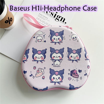 For Baseus H1i Headphone Case Cartoon Creative Patterns Headset Earpads Storage Bag Casing Box