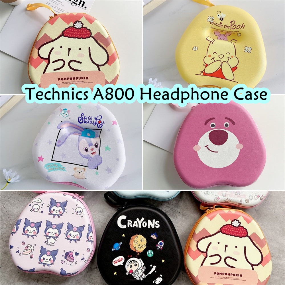 For Technics A800 Headphone Case Cartoon Creative Patterns Headset Earpads Storage Bag Casing Box