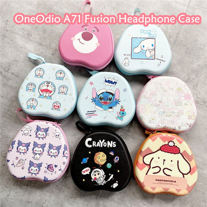 For OneOdio A71 Fusion Headphone Case Cartoon Creative Patterns Headset Earpads Storage Bag Casing Box