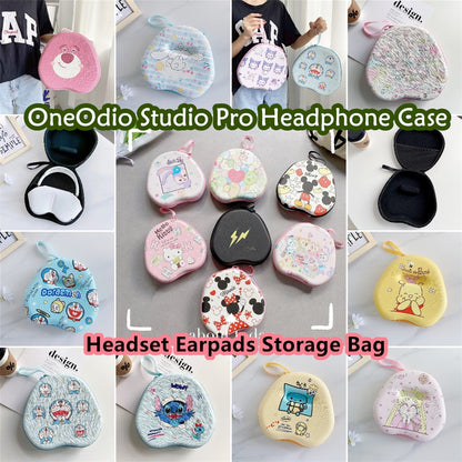For OneOdio Studio Pro Headphone Case Cartoon Creative Patterns Headset Earpads Storage Bag Casing Box