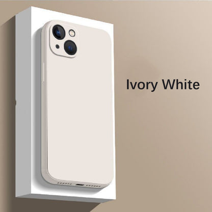 For IPhone 15 Cover Drop and wear resistant Silicone Full Case Classic Simple Solid Color Phone Case Cover