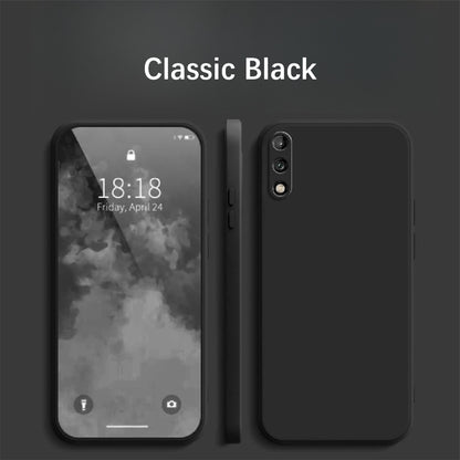 For Huawei Enjoy 10 Cover Drop and wear resistant Silicone Full Case Classic Simple Solid Color Phone Case Cover