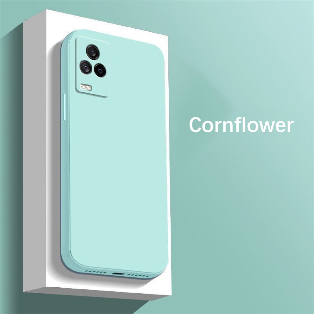 For IQOO 7 Cover Drop and wear resistant Silicone Full Case Classic Simple Solid Color Phone Case Cover