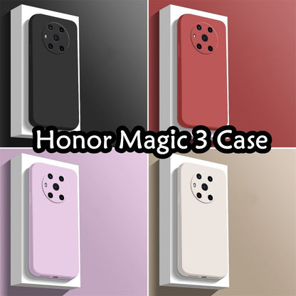 For Honor Magic 3 Cover Drop and wear resistant Silicone Full Case Classic Simple Solid Color Phone Case Cover