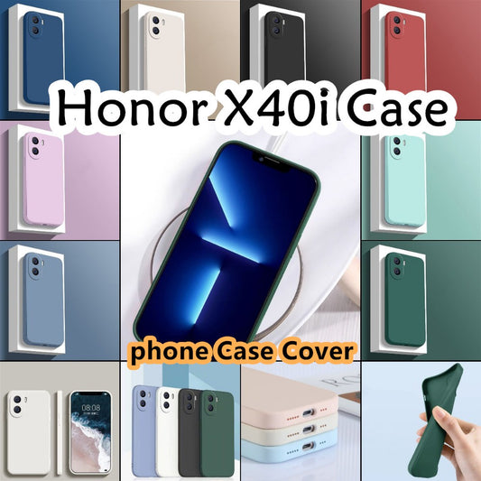 For Honor X40i Cover Drop and wear resistant Silicone Full Case Classic Simple Solid Color Phone Case Cover