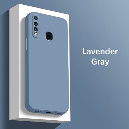 For VIVO Y19 2019 Cover Drop and wear resistant Silicone Full Case Classic Simple Solid Color Phone Case Cover