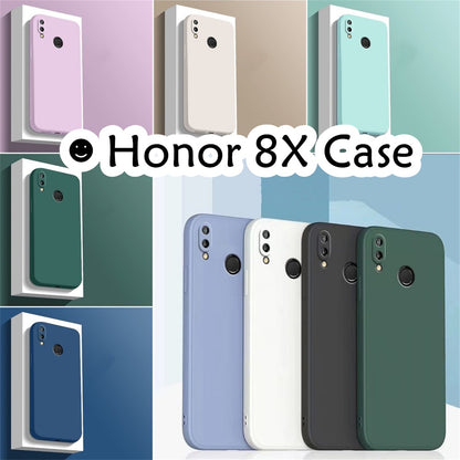 For Honor 8X Cover Drop and wear resistant Silicone Full Case Classic Simple Solid Color Phone Case Cover