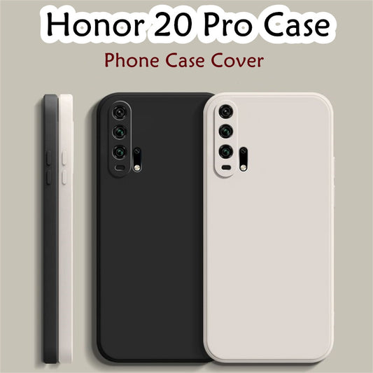 For Honor 20 Pro Cover Drop and wear resistant Silicone Full Case Classic Simple Solid Color Phone Case Cover